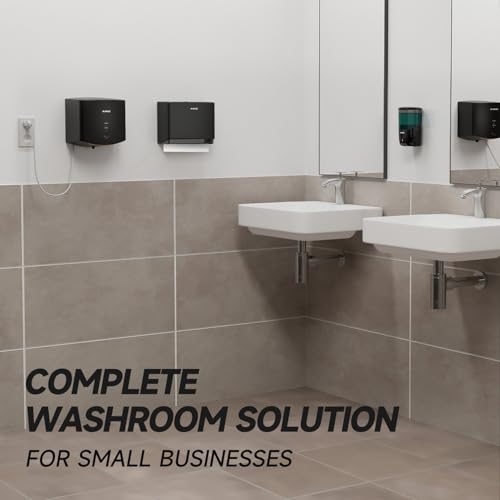 AIKE 200 Sheets Wall Mount Paper Towel Dispenser,Fit Multifold Paper,Black - color: Black
