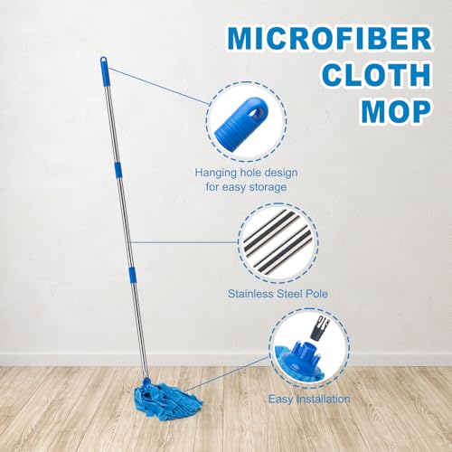KeFanta Mop, Microfiber Cloth Mops for Floor Cleaning, 49" Long Handle