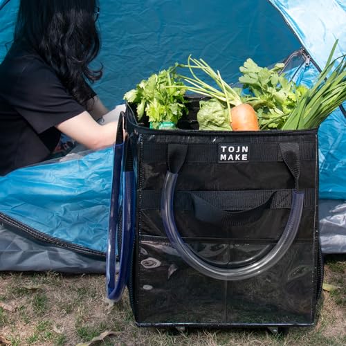 Reusable Grocery Bag on Wheels, Rolling Tote, 46 LBS, Small, Black - color: Black, size: Small