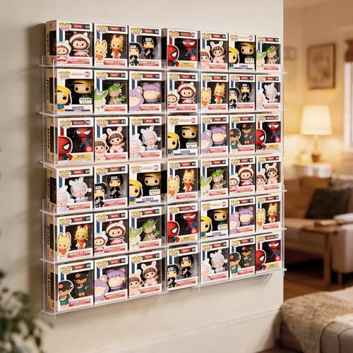 2 Pack Wall Display Shelf for Funko Pop Figure Cases in Box