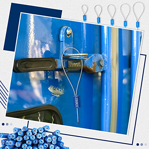 Nuogo 200 Blue Steel Security Cable Seals - color: Blue