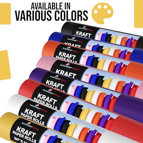 Crown Display Emerald Green Kraft Paper Roll - 36" X 1320" (110' Ft) - Perfect for Shipping & Packing - color: Emerald Green, size: 36" x 1320"