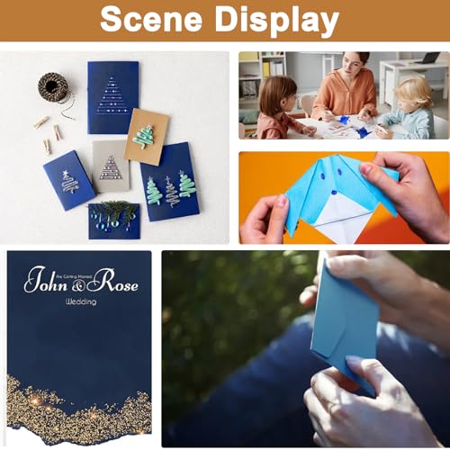 Silunkia 28 Sheets Navy Blue Cardstock 8.5 x 11 Scrapbooking Paper 92lb - color: Blue, size: 28 Sheets