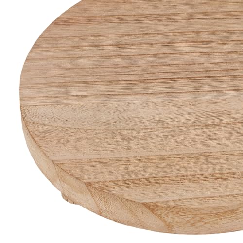 HOZEON 4 PCS Wooden Display Risers, Round Wooden Pedestal Stand for Dessert Display, Kitchen Organization, Retail Display and Home Decor(4 Sizes, Light Brown)