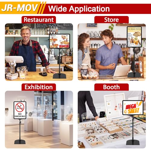 Table Top Sign Holder 8.5 x 11, Adjustable Floor Sign Holder Stand - size: 8.5"x11" 8 Pack