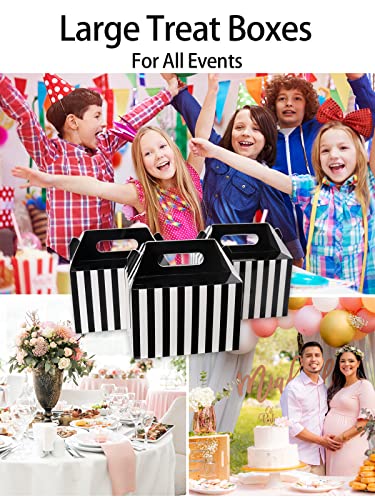 Happyhiram 30 Pack Black Striped Large Gable Boxes, 9x6x6 Inch - color: Black Stripes, size: 1 Count (Pack of 30)