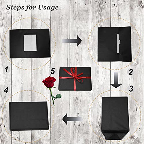 100 Sheets Black Tissue Paper Artdly 14 x 20 Inches Black Wrapping Paper Bulk for Weddings Birthday DIY Project Christmas - color: Black, size: 14x20 Inch (Pack of 100)