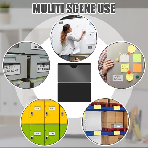 Gilprop 30 Pcs Magnetic Label Holders Pallet Rack 4x2.4 in Magnetic Label - color: Black, size: 4 x 2.4 Inch