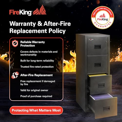 FireKing Turtle Vertical 2 Drawer Fire Rated File Cabinet, Platinum - color: Platinum, size: 2 Drawer