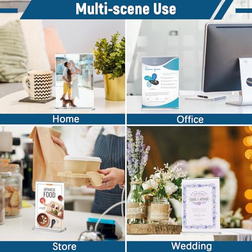 Dynta 24 Pack Acrylic Sign Holder 4x6 Picture Frame - size: 4x6 Inches