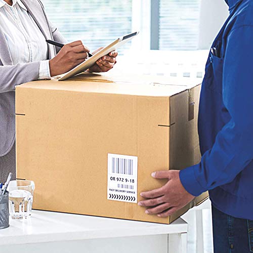 BESTEASY 1000 Round Corner Half Sheet Self Adhesive Shipping Labels for Laser and Ink Jet Printers, White Blank (500 Sheets, 1000 Labels) - size: 500 sheets, style: Round Corner-8.5"x5.5"