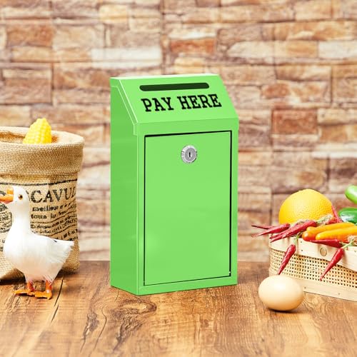 Yaocom Metal Money Cash Box,Grass Green,10.2 X 5.7 X 2.8 Inch - color: Grass Green, size: 10.2 x 5.7 x 2.8 Inch