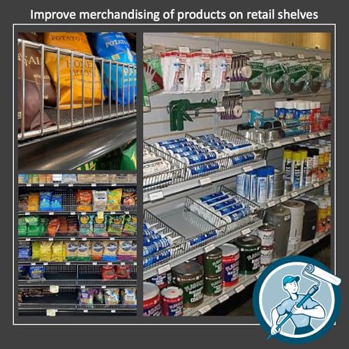 Wire Shelf Divider Fence Guard Rail for Gondola Retail Shelves, 3"H x 16"L - color: Silver