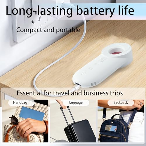 Naibudx Multifunctional Hidden Camera Detector: Detects Hidden Cameras, Features Vibration Alarm and Flashlight, a Great Companion for Business Trips and Travels