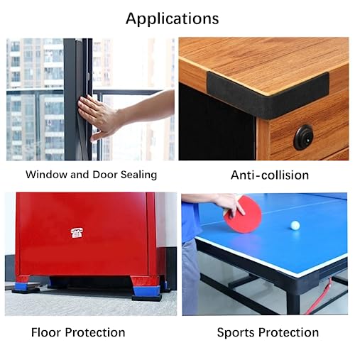 Solid Rubber Strips with Adhesive 1/8 (.125)" Thick X 1" Wide X 10'Long - size: 1"X10'X1/8, style: With Adhesive