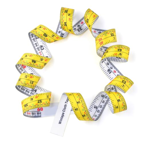60'' Fractional Inch and Decimal Engineer Scale Cloth Tape Measure