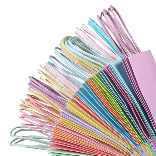 Mr. Pen- Paper Gift Bags with Handles, 32 Pack, 8.3" x 5.9" x 3.1" - color: Dreamy Spring