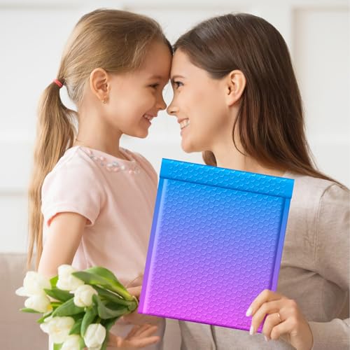 Fuxury Bubble Mailers 8.5x12" 240 Pack Padded Envelopes Usable Size 8.5x11" - color: BluePurple, size: 8.5x12" 240PC