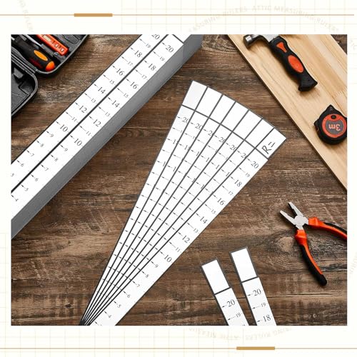 Attic Measuring Rulers (Case of 1000), 20 Inch, Card Stock, Attic Insulation R-Value Ruler for Insulators Ceiling Insulation