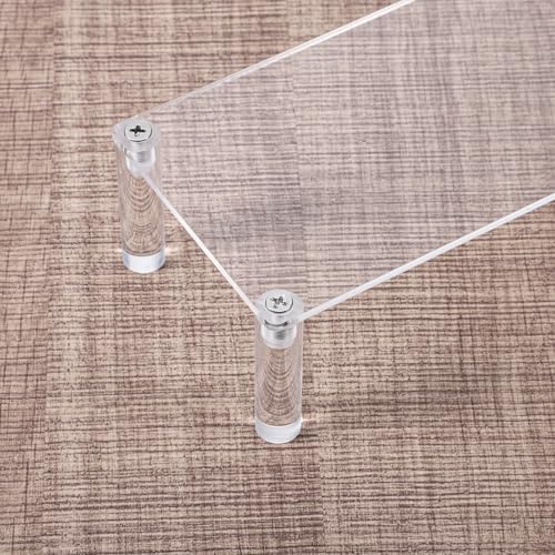 Acrylic Riser, Display Stand Clear Shelf 7.87x3.15x2 Inches Small Display Risers 1 Tier Rectangular Organizer Lightweight Tabletop Shelf for Cosmetic Products Tabletop Use and More