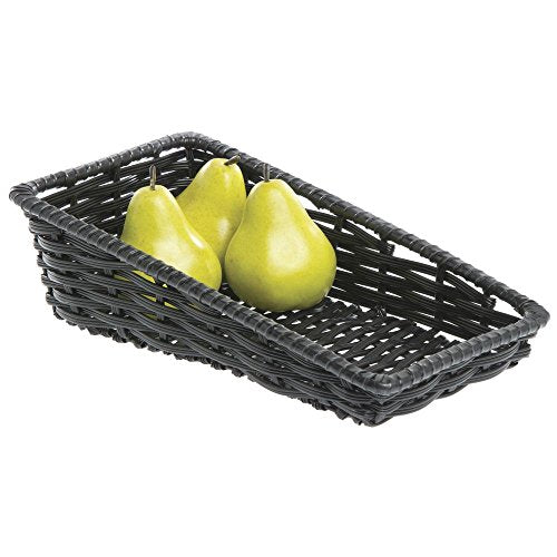 HUBERT Black Storage Basket Tapered - 7 1/2"L x 14"D x 1 1/2" to 4"H - color: Black, size: 7.5"Lx14"Dx1.5-4"H