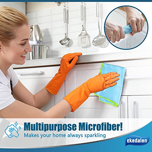 Ekedalen Microfiber Cleaning Cloth Lint Free Glass Polish, Light Blue - color: Light Blue