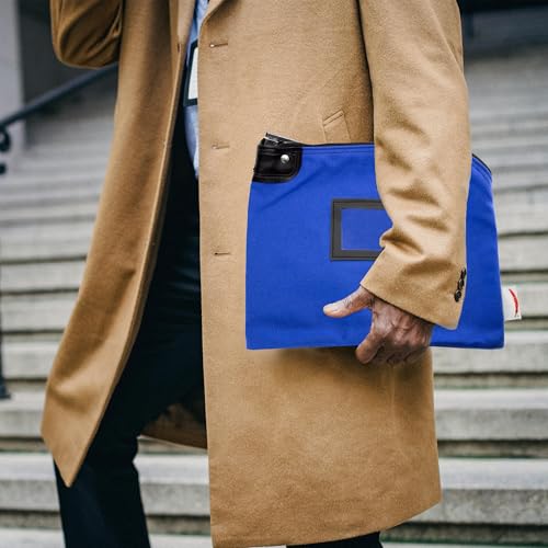 Locking Canvas Cash Bag, Royal Blue, 9 x 12 Inch - color: Royal Blue