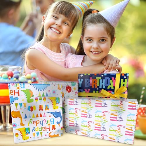 Birthday Wrapping Paper,Birthday Gift Wrapping Paper-17 Inch X 32.8 Feet - color: Colorful-Birthday-C, size: 1 Roll (Pack of 1)