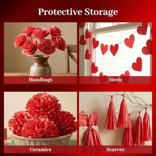 Koogel 330 Sheets Red Tissue Paper, 14 X 10 inches - color: Red