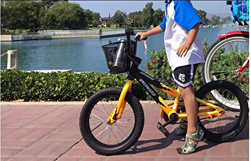 Basket with Hooks, Front, Removable, Wire mesh Small, Kids Bicycle Basket - color: White