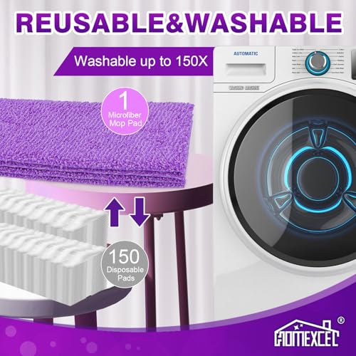 HOMEXCEL Microfiber Mop Pads 10 Pack for Swiffer PowerMop 13"-15" Washable - size: 13''-15''