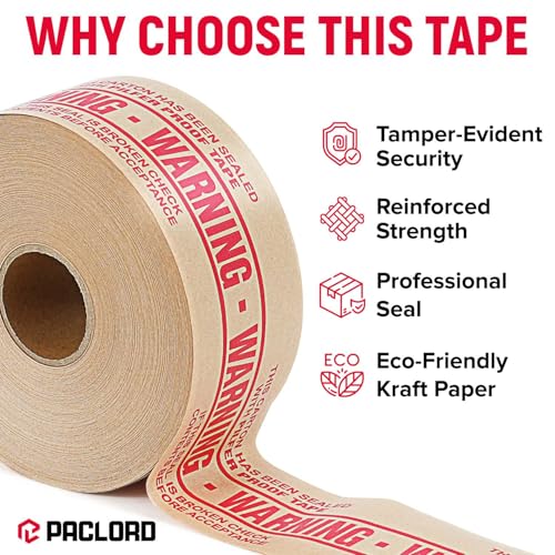 2.83" x 450' Water Activated Kraft Tape, Pack of 6 - style: Pack of 6