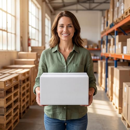 CRUGLA 12x9x8 Shipping Boxes 15 Pack, White Corrugated Cardboard Boxes with Side-Lock and Pre-Applied Double-Sided Tape, Easy Assemble Packing Mailer Boxes for Small Business Shipping - size: 12x9x8 Inch 15 Pack