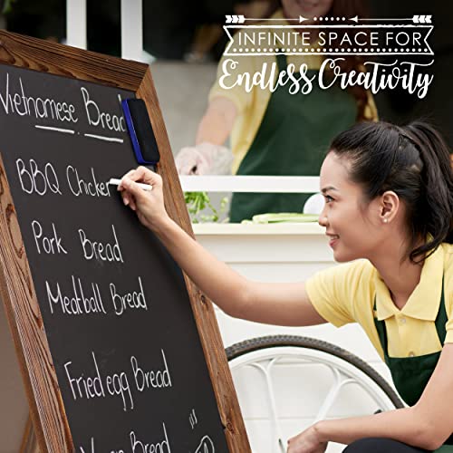 Loddie Doddie Magnetic Chalkboard Sign, Sandwich Board, Brown, 40 x 20 in