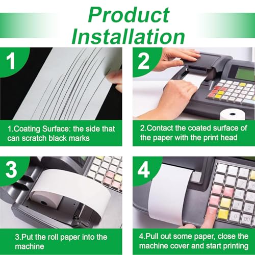 Thermal Paper Rolls 2.25 x 50 ft, 5 Rolls Credit Card Paper Thermal 2 1/4" x 50', Premium Receipt Papers Fits All 58mm Mini POS Thermal Printers - size: 2 1/4" x 50', style: 5 Rolls