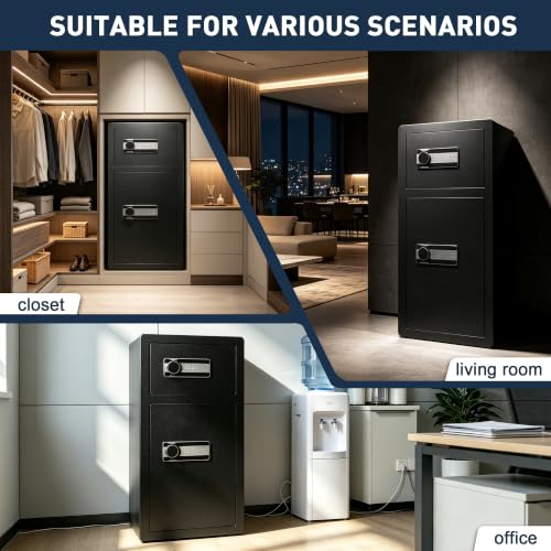 7 cuft 2-Door Security Safe safe with fireproof bag - size: 7 cubic feet