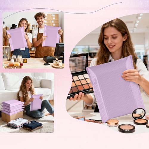 Fuxury Bubble Mailers Bulk 10x13 Inch Lavender 250 Pack - color: Lavender, size: 10x13" 250PC