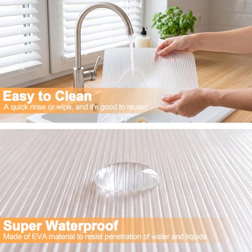 FEXIA Shelf Liner for Kitchen 20IN x 20FT Cabinet Drawer, Fridge Liner - size: 20"W x 240"L