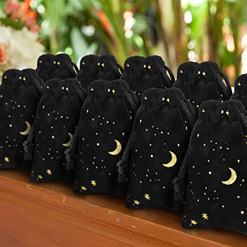 Hillban 30 Pcs 2 x 3, Black Velvet Bag with Drawstring for Jewelry - color: Black, size: 2 x 3 Inch