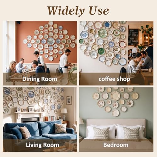20 Pack Adhesive Plate Hangers for the Wall