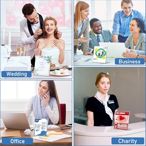 Acrylic Sign Holder 4x6 Inches, 16 Pack Clear Plastic Table Flyer Display Stand, L-Shape Vertical Menu Paper Holder Stand, Clear Picture Photo Flyer Display Stand for Restaurants, Store Fair,Office - size: 16 Pack-L Shape-4X6