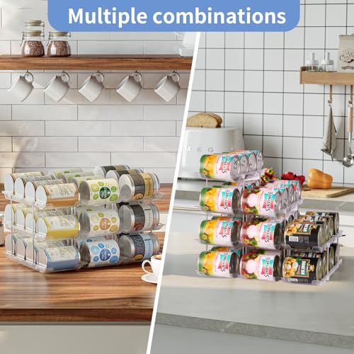 Jsyrjing Can Organizer for Pantry, 3-Tier Stackable Can Dispenser Rack - size: 3*3