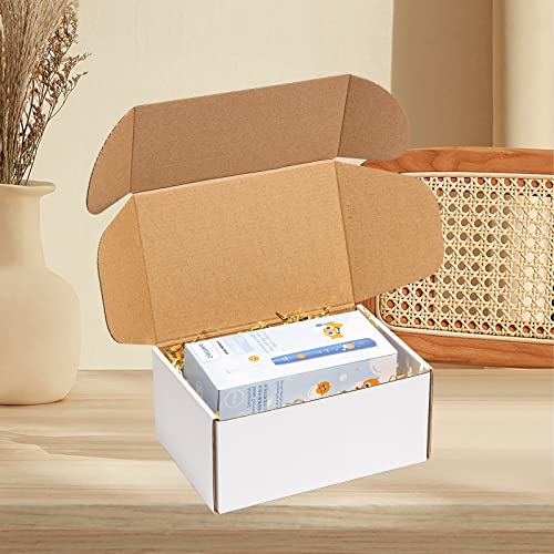 Wowxyz Shipping Boxes 9x6x4" 30 Pack White Corrugated Cardboard Mailing Box - size: 9x6x4"