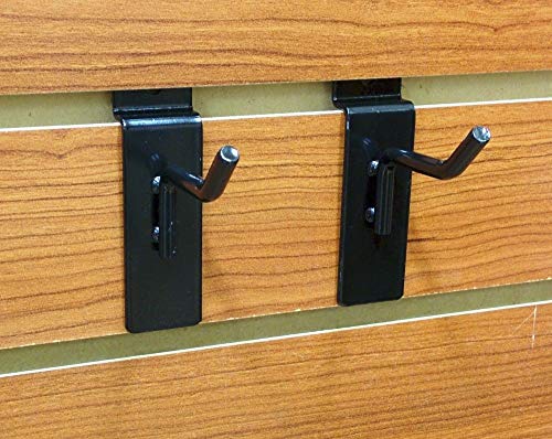 Only Garment Racks 2" Slatwall Hooks for Slat Panel Display - 50 Pcs Box - 1/4" Dia Wire - Heavy Duty - Black Color