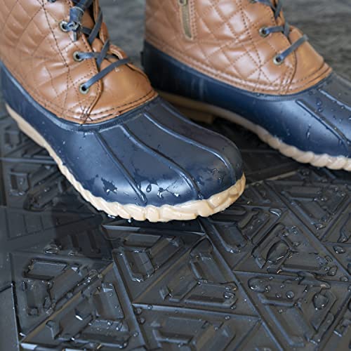 ClimaTex Outdoor Rubber Scraper Door Mat, 2' x 6', Outdoor Shoe and Boot Scraper Mat, Cleans Mud, Dirt, Snow, and Grime - size: 2' x 6'