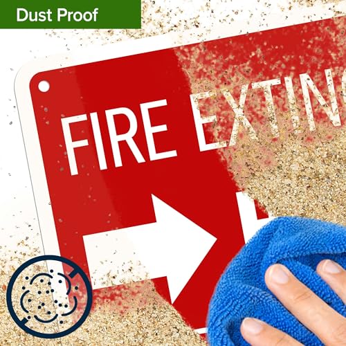 Fire Extinguisher Here Break Glass Sign, 10x7 Inches, Rust Free .040 Aluminum, Fade Resistant, Made in USA by My Sign Center - size: 7x10 Aluminum