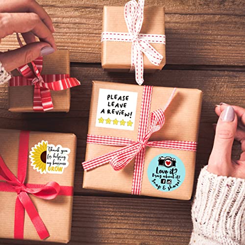 Wailozco Please Leave A Review Stickers,Funny Star Review Sticker for Mailing Envelopes Small Business Shipping Package 500 Labels Per Roll - color: Please Leave a Review