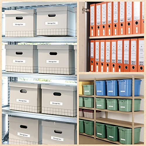 100 Pieces Label Holders Adhesive Shelf Tag with Blank Index Card