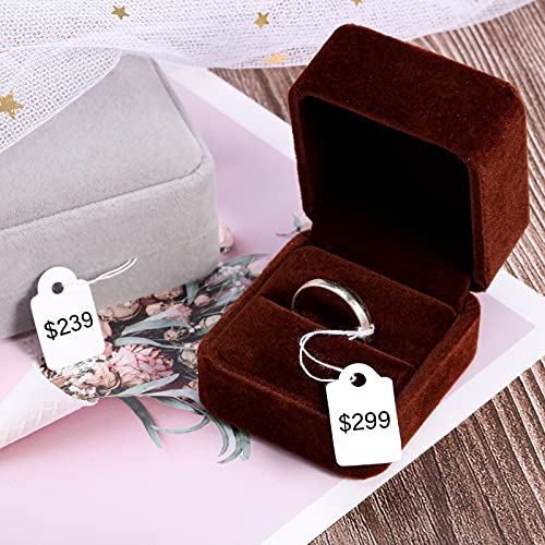 Outus 500 Pcs Small White Price Tags with String, 0.6 x 0.95 Marking Tags