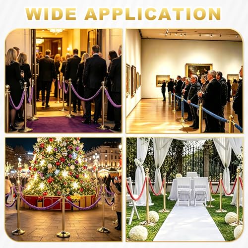 PATIKIL Velvet Stanchion Ropes, (3.9Ft x1.1 Inch, Black) (1Pcs), Velvet Ropes Crowd Control Queue Barrier with Silver Buckle, Suit for - Carpet Events/Hotels/Movie Theaters/Grand Openings - color: Black Rope, Silver Buckle